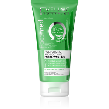 Eveline Facemed+ 3in1 Moisturizing-Soothing Facial Cleansing Gel Aloe 150ml