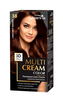 Joanna Multi Cream Permanent Intensive Hair Color Paint Care 38 Chestnut Brown