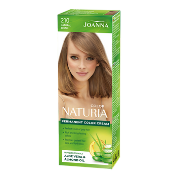 Joanna Naturia Trwały Kolor Włosów Farba Pielęgnacja Połysk Nr 210 Naturalny Blond 100ml