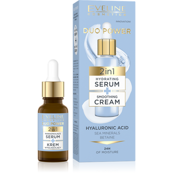 Eveline Duo Power 2in1 Moisturizing Serum and Smoothing Cream 18ml