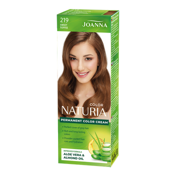 Joanna Naturia Permanent Hair Color Dye Care Shine No. 219 Sweet Toffee 100ml