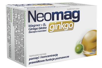 Neomag Ginkgo na Pamięć i Koncentrację 50 Tabletek