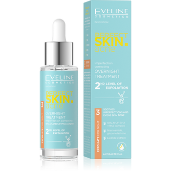 Eveline Perfect Skin Acne Corrective Treatment for Imperfections at Night 2 Level 10% Acid Complex 30ml