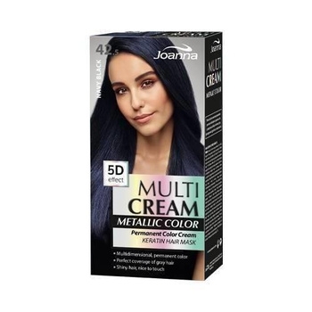 Joanna Multi Cream Metaliczny Odcień Granatowej Czerni o Precyzyjnej Koloryzacji nr 42,5