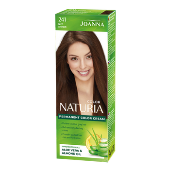 Joanna Naturia Permanent Hair Color Dye Care Shine No. 241 Nut Brown 100ml