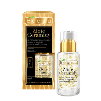 Bielenda Golden Ceramides Deeply Revitalizing Anti Wrinkle Serum Ampoule for Day and Night 15ml