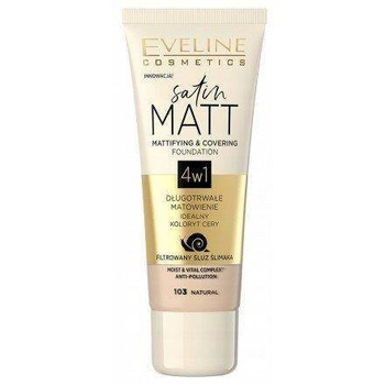 Eveline Satin Matt Matting Foundation Covering Satin Effect No.103 Natural 30ml