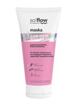 So!Flow by Vis Plantis Emollient-Protein Mask for Damaged Hair Requiring Deep Regeneration 200ml