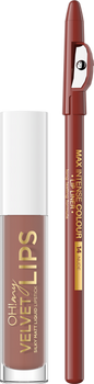 Eveline OML Silky Matt Liquid Lipstick & Contour Lip Liner 12 Praline Eclair 4,5ml