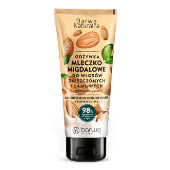 Barwa Natural Reconstructing Conditioner with Almond Milk for Damaged and Brittle Hair 200ml