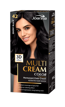 Joanna Multi Cream Permanent Intensive Hair Color Paint Care 42 Ebony Black