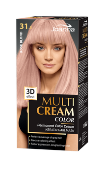 Joanna Multi Cream Color Farba Trwały Intensywny Kolor Włosów Różany Blond 31.5