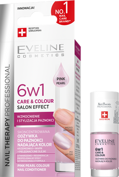 Eveline Nail Therapy Professional 6in1 Care & Color Concentrated Nail Conditioner Giving Color Pink Pearl 5ml