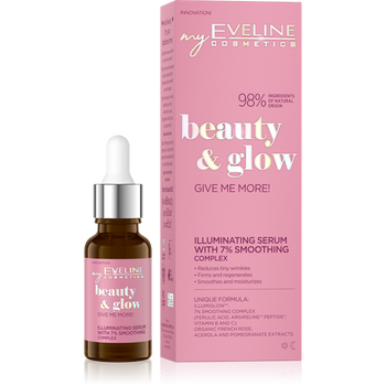 Eveline Beauty & Glow Give Me More! Brightening Serum with 7% Smoothing Complex for All Skin Types 18ml