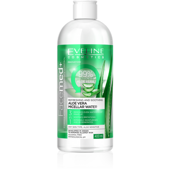 Eveline Facemed+ Aloe Micellar Liquid 3in1 Refreshing Soothing 400ml