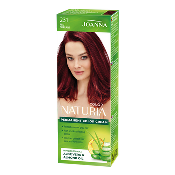 Joanna Naturia Permanent Hair Color Dye Care Shine No. 231 Red Currant 100ml