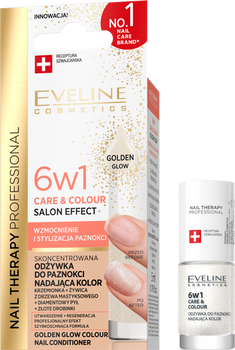 Eveline Nail Therapy Care & Color Concentrated Nail Conditioner Giving Golden Glow Color 5ml