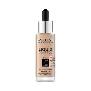 Eveline Liquid Control HD Foundation with Niacinamide in Dropper No. 035 Neutral Beige 32ml