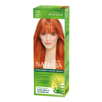 Joanna Naturia Permanent Hair Color Dye Care Shine No. 220 Flaming Spark 100ml