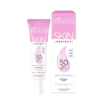 Bielenda Skin Protect Krem Ochronny Nawilżająco - Kojący PA++++ UVA + UVB + HEV SPF50 40ml