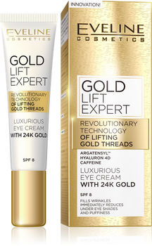 Eveline Gold Lift Expert Luxurious Golden Eye and Eyelid Cream SPF8 15ml