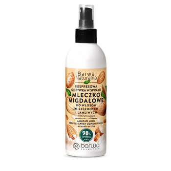 Barwa Natural Reconstructing Conditioner Almond Milk Spray for Damaged and Brittle Hair 200ml