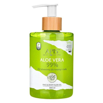 Apis 99% Aloe Vera Natural Multifunctional Aloe Gel for Face and Body for All Skin Types 300ml