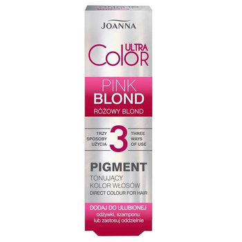 Joanna Ultra Color 3 Pink Blonde Toning Pigment Highlighting and Refreshing Natural and Dyed Hair Color 100ml