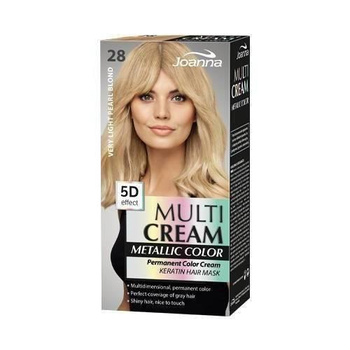 Joanna Multi Cream Metaliczny Odcień Bardzo Jasnego Perłowego Blondu nr 28
