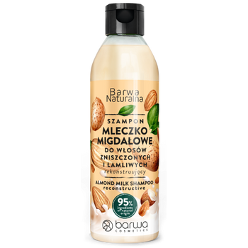 Barwa Natural Reconstructing Shampoo Almond Milk for Damaged and Brittle Hair 300ml