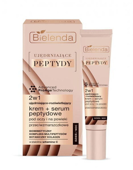 Bielenda Firming Peptides 2in1 Firming and Illuminating Anti-Wrinkle Cream + Peptide Eye and Eyelid Serum for Day and Night 15ml