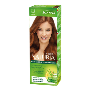 Joanna Naturia Permanent Hair Color Paint Care Shine No. 218 Copper Blond 100ml